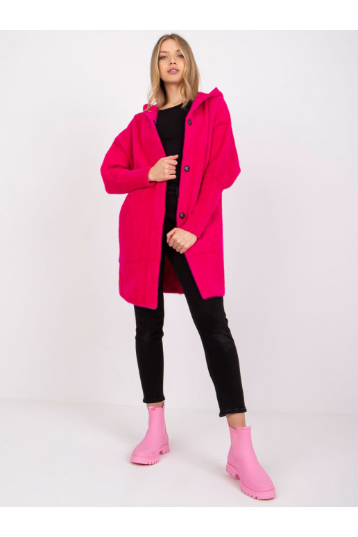 Kabát Carolyn z fuchsiové alpaky