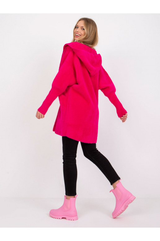 Kabát Carolyn z fuchsiové alpaky