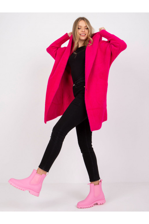 Kabát Carolyn z fuchsiové alpaky