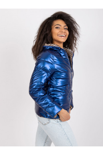 Modrá oboustranná bunda s... 2