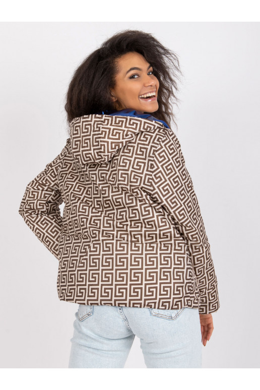 Modrá oboustranná bunda s kapucí Arta Modrá oboustranná bunda s kapucí Arta