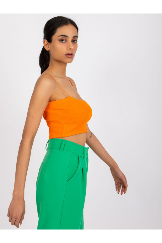Oranžový crop top s pruhy Aria RUE PARIS