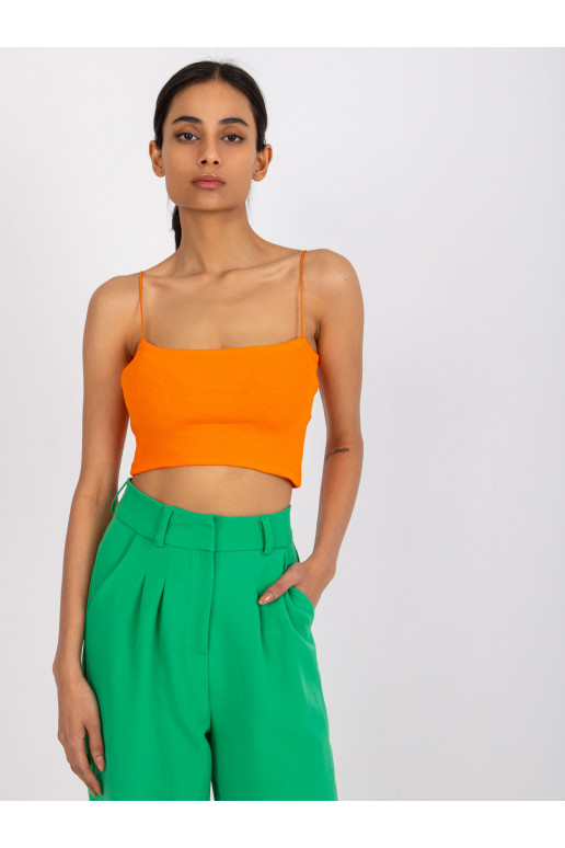 Oranžový crop top s pruhy Aria RUE PARIS