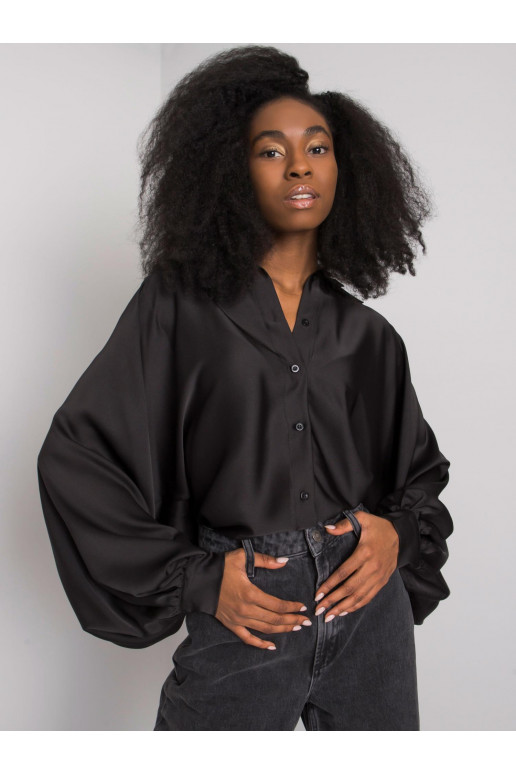 Černá košile s širokými rukávy Cristina