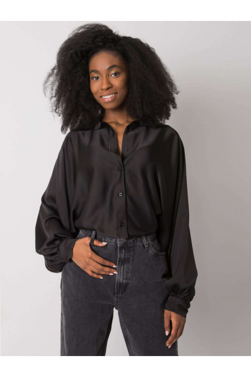 Černá košile s širokými rukávy Cristina