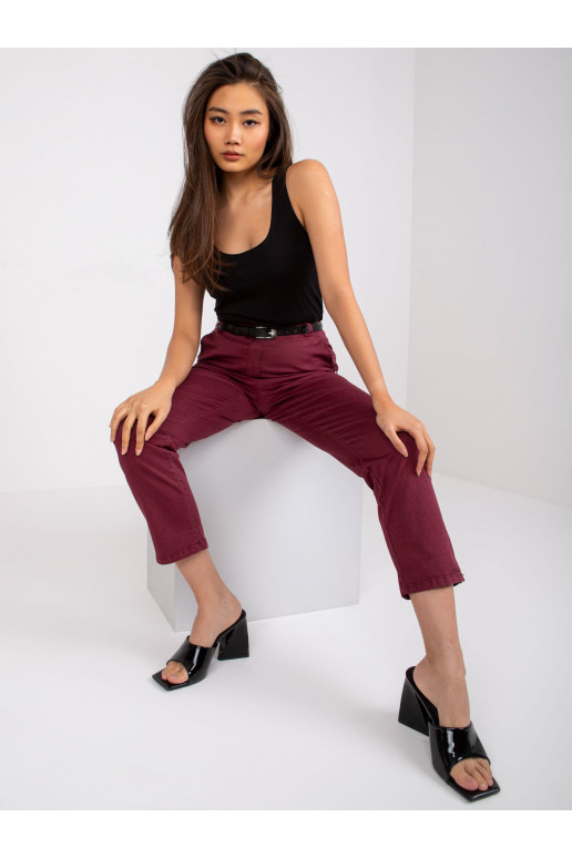 Vínové kalhoty z látky Patricia