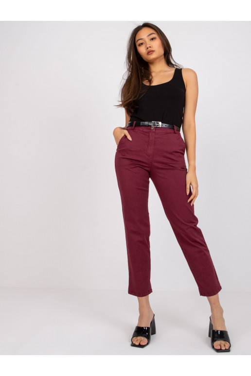 Vínové kalhoty z látky Patricia