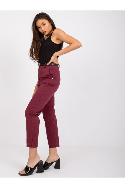 Vínové kalhoty z látky Patricia