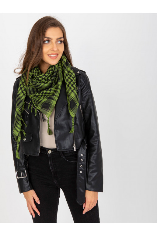 Zelený a černý arafatkový šátek s...