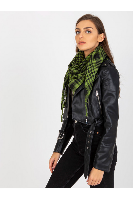 Zelený a černý arafatkový šátek s...