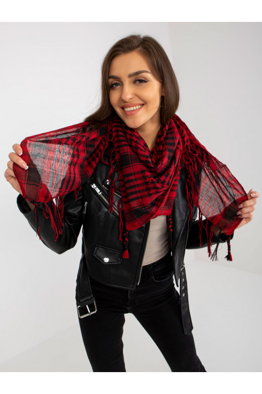 Kostkovaný šátek vínové a černé arafatky