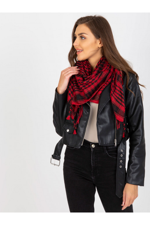 Kostkovaný šátek vínové a černé arafatky